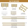 Brass Double Curtain Rods with Cap Finials, Double Curtain Rods