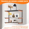 6 Pack Lumber Rack Wall Mount, Heavy Duty Wood Storage
