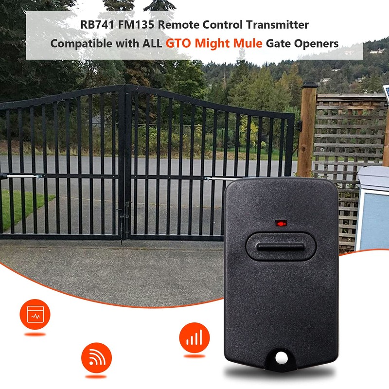 RB741 for Mighty Mule Gate Opener Remote, 318MHZ Gate Remote