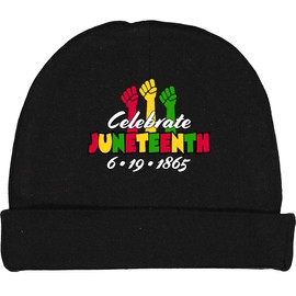 inktastic Celebrate Juneteenth- 6-19-1865 Baby Beanie Hat Small Black 454ae