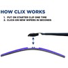 Clix Wipers - 22" Chrome Automotive Replacement Wiper Blade (Pack