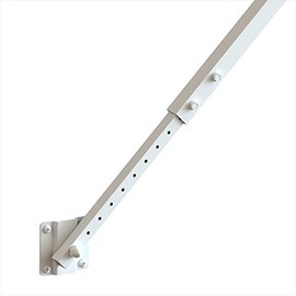 Vinyl Wood Fence Fully Adjustable Telescoping Gate Anti-Sag Brace Kit (White (2 Pack))