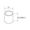 Teraoka Seisakusho WAKI GT-049 Pipe Cap, Round Shape, 0.5 inches