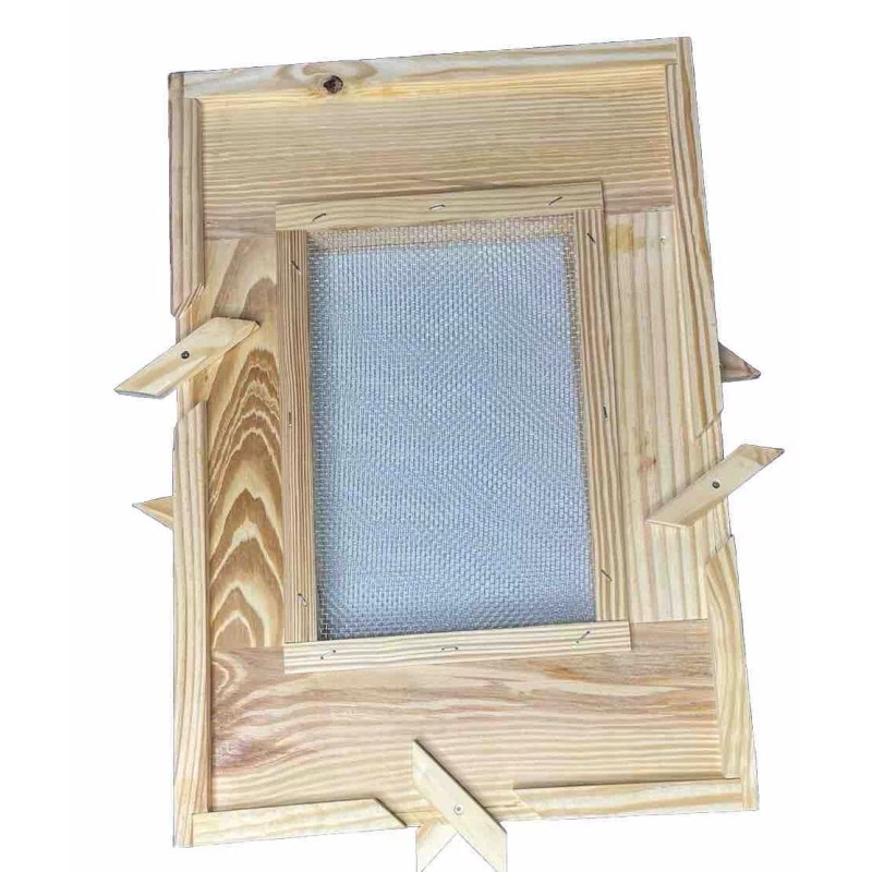 SteeleyBee 8 Frame Pine Double Screen Board (Snelgrove) for Langstroth