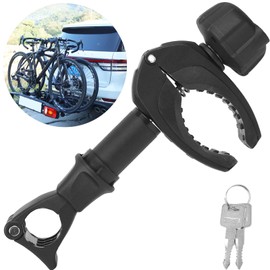 Warmfay Black Frame Holder Long 25 cm, Lockable Ahrrad Frame Holder, for U-Bracket Tube: Diameter 2.5-3.0 cm, Universal Replacement Holder Bicycle Carrier for All Standard Rear Carrier