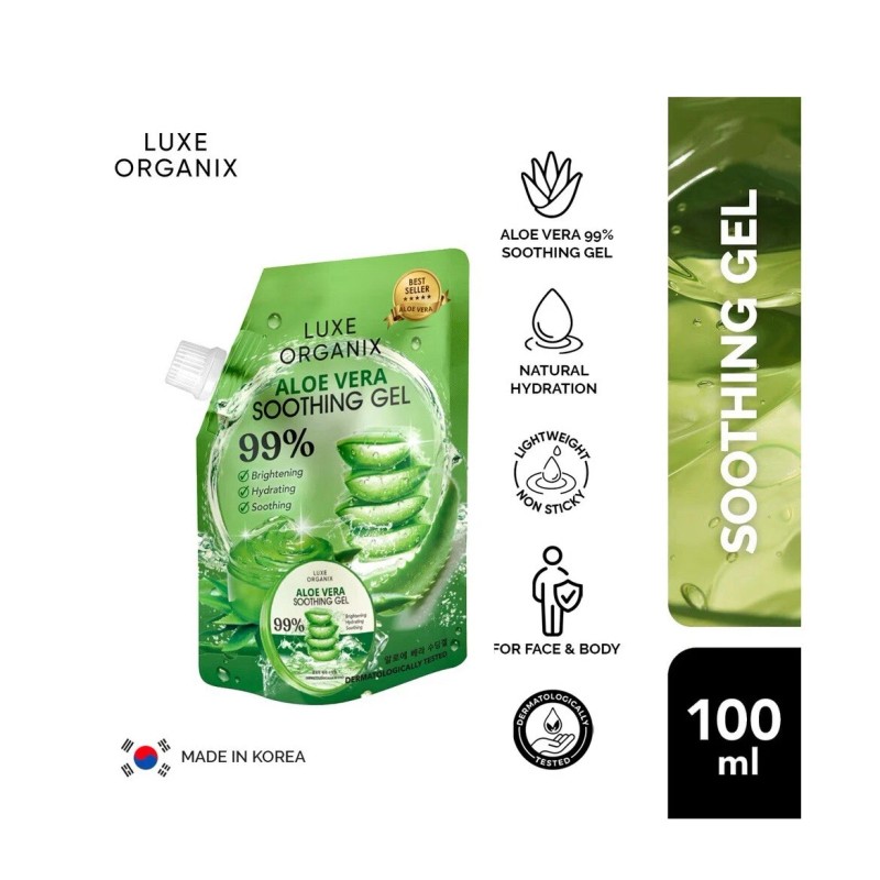 Luxe Organix Aloe Vera Soothing Gel, 100ml