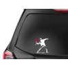Kind Store Car Sticker Car Rear Window Decal Morotov Guy Banksy Flower Bomber Large White M834-L-W