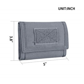 EXCELLENT ELITE SPANKER Nylon Trifold Wallet for Men ID Card Holder Tactical Military Wallet with Coin Pocket Outdoor Wallet(Gray)