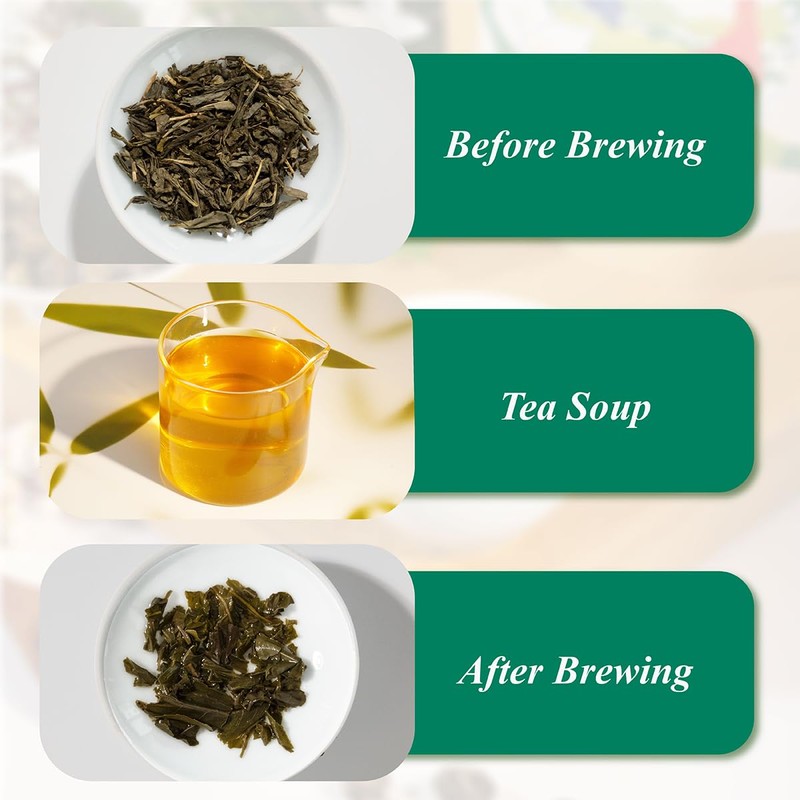 WT WEETEE Decaf Jasmine Green Tea Loose Leaf, 110+ Cups,