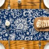 Artoid Mode Blue Floral Paisley Table Runner, Seasonal Spring Kitchen