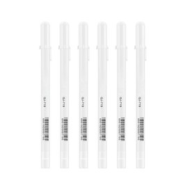 6PCS White Paint Pen For Art with 0.8mm Fine Point Tip,Ideal for Art Painting and Highlighting