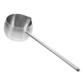 Hemoton Stainless Steel Oil Dipping Ladle with Long Handle 11 Inch Deep Metal Spoon for Kitchen Cooking Soup Sauces and Oil Drizzling