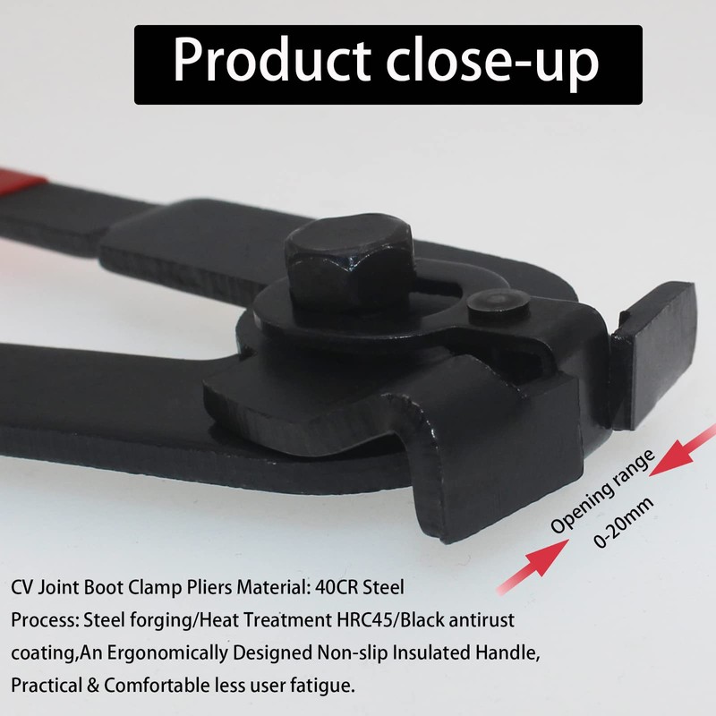 RUITONDA 22-Piece Universal CV Joint Boot Clamp Pliers Kit with
