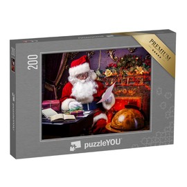 puzzleYOU: 200 Piece Puzzle "Santa Claus Reading His Post" - From the Holiday Puzzle Collection