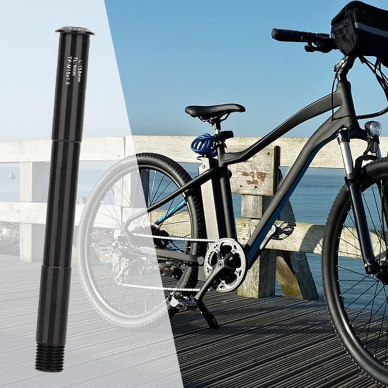 Risegun Thru Axle, Quick Release Lightweight Black Aluminum Alloy Front