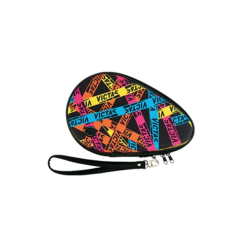 Victas 672111 Table Tennis Racket Case Printed Round Racket Case,