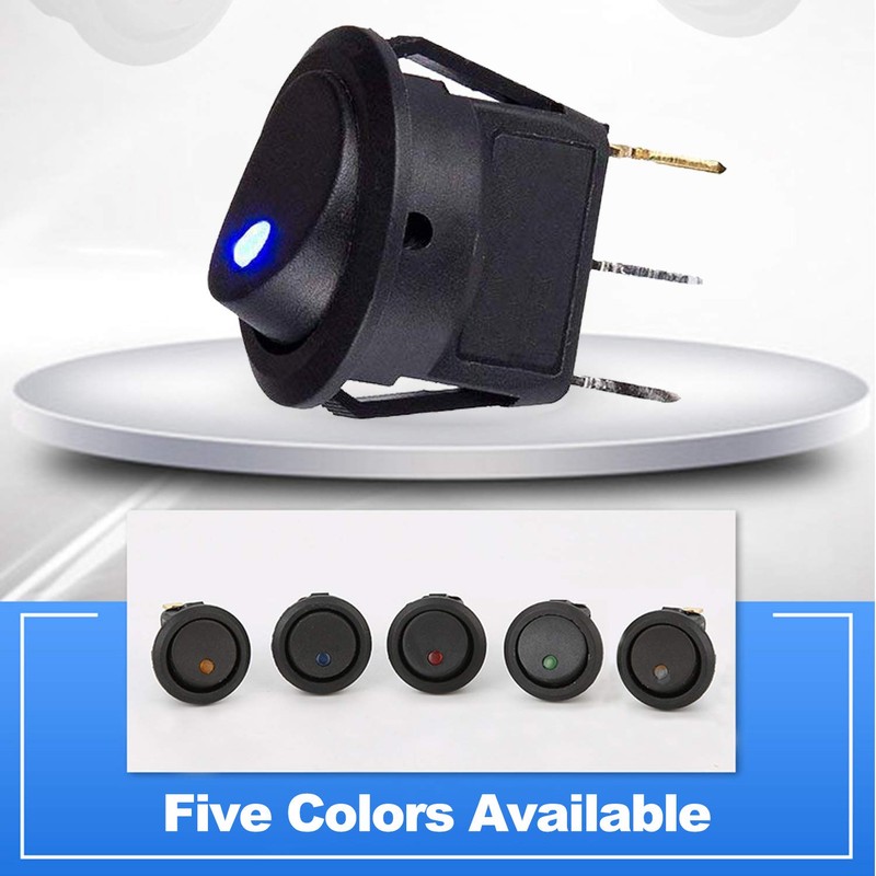 10 Pcs 12V Switch, XCOZU 20A 12 Volt Switch Auto