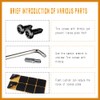 4 Set Black Anti Theft License Plate Screws Kits, Rustproof