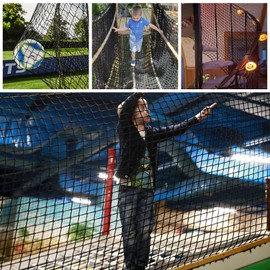Bunifa Climbing Cargo Net for Kids Outdoor, Balcony & Playground Safety Netting - Knotless Polyester Sports Netting