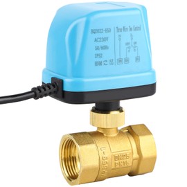 SWAWIS 2-Way Motor Ball Valve, Zone Valve, Ball Valve, DN25, G1 Inch, AC 230 V Motor Valve, Electric Valve, Brass Shut-Off, Shut-Off Ball Valve, Two-Way Valve for Flow Control