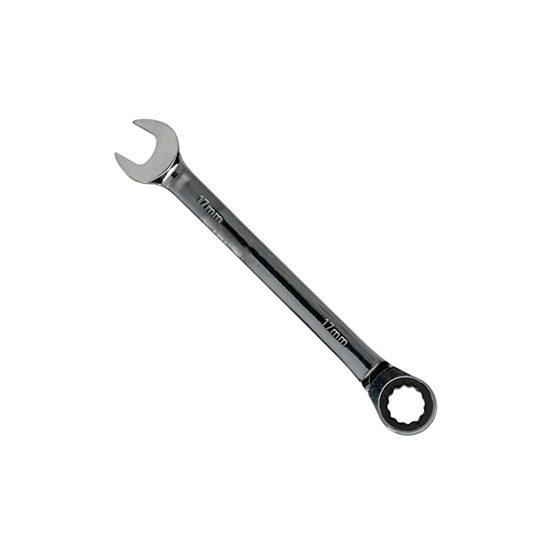 Seshin Buffalo 17mm Ratchet Spanner Steel Fixed Head Gear Wrench