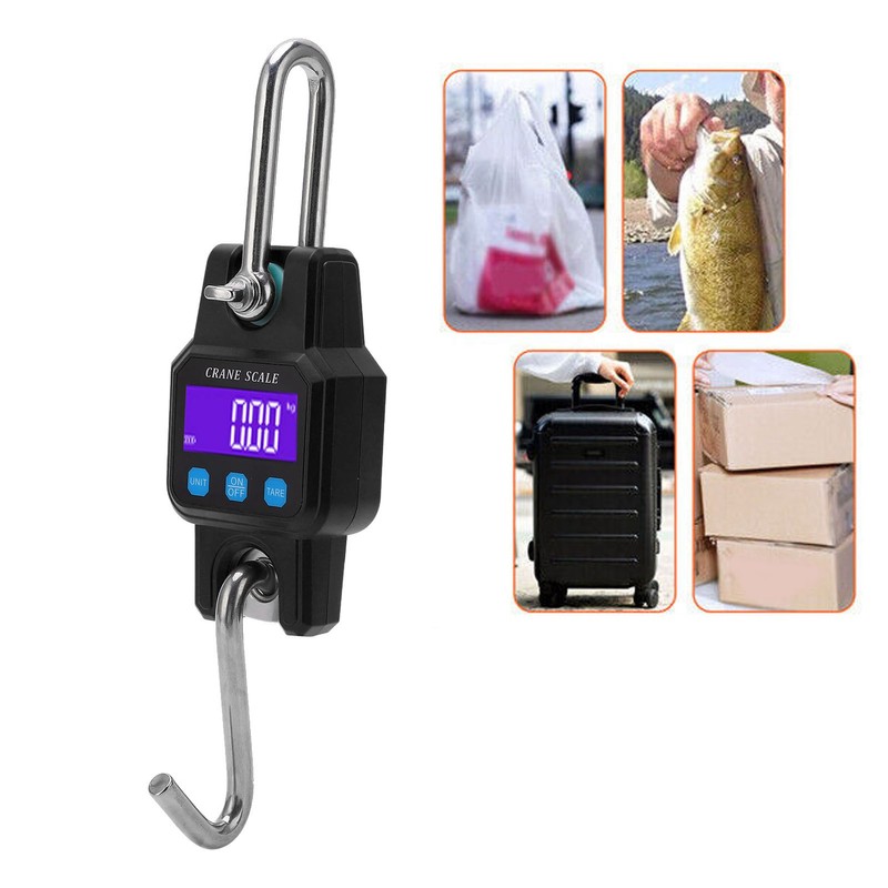 Hanging Scale Digital Display Backlight Screen 300KG Range Weighing Tool