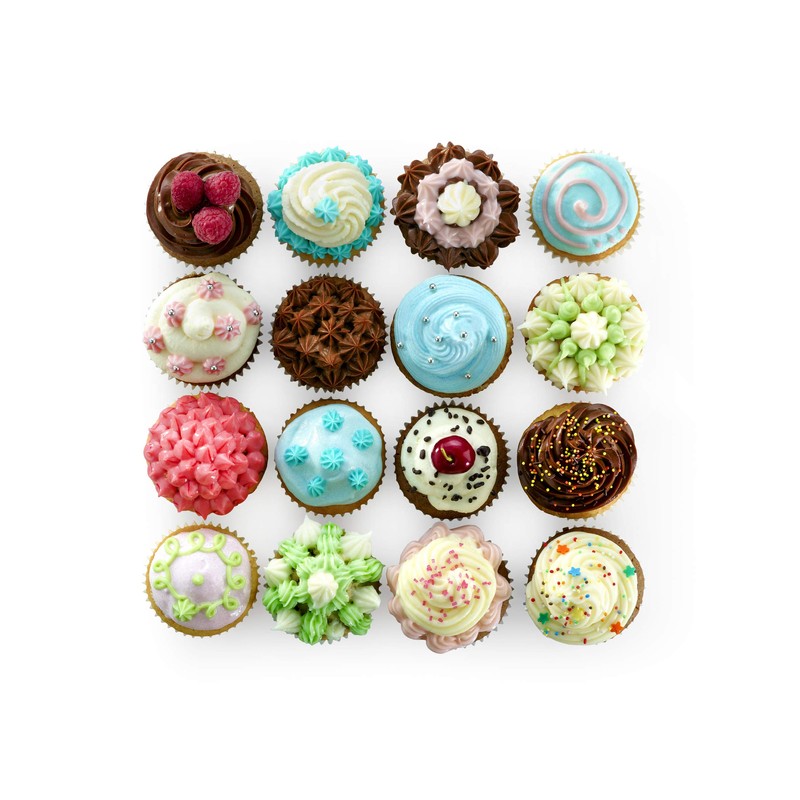 Lékué- Cupcake-Set, Silikon, grün