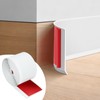JSIWOTH 16.4Ft Vinyl Baseboard Molding Trim, Flexible Peel and Stick