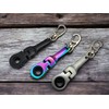 GT//Rotors 10mm Black Ratchet Wrench Keychain Key Ring (Black with