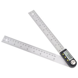 Smgda Digital Angle Ruler Digital Angle Meter Digital Protractor Angle Ruler 200mm Woodworking Ruler High Precision Multifunction Stainless Steel Digital Display Angle Ruler with LCD Screen and Home Center Measurement Switch Protractor Angle Ruler Measur