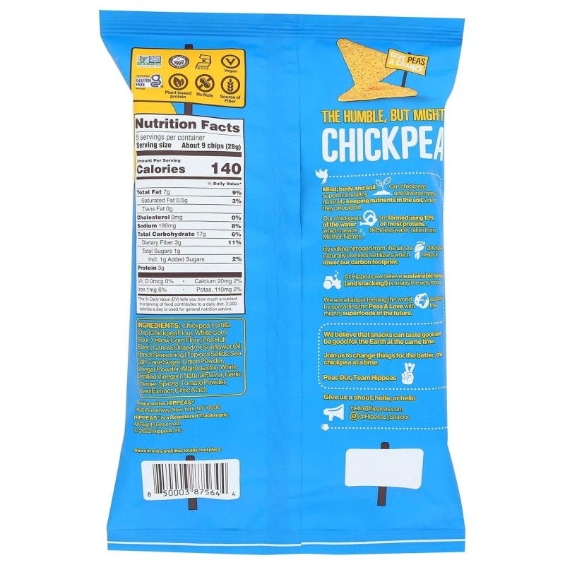 Hippeas Hippea Chickpea Tor Chip Ranch! 5 Oz