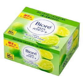 Biore Smooth Powder Sheet, Citrus Scent, Refill Pack, 36 Sheets