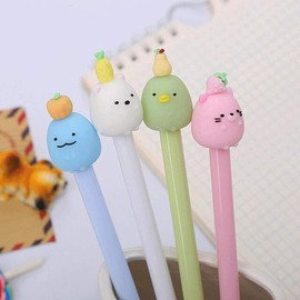 sencoo 12 pack Black Gel Ink Pens Cartoon Bear Chicken Dinosaur Student Stationery Pens School Gift