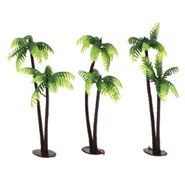 Set of Miniature Plastic Palm Trees - for Diorama Building - Scenery Layout - and Jungle Rainforest Decoration - Fun and Educational Toy for Kids