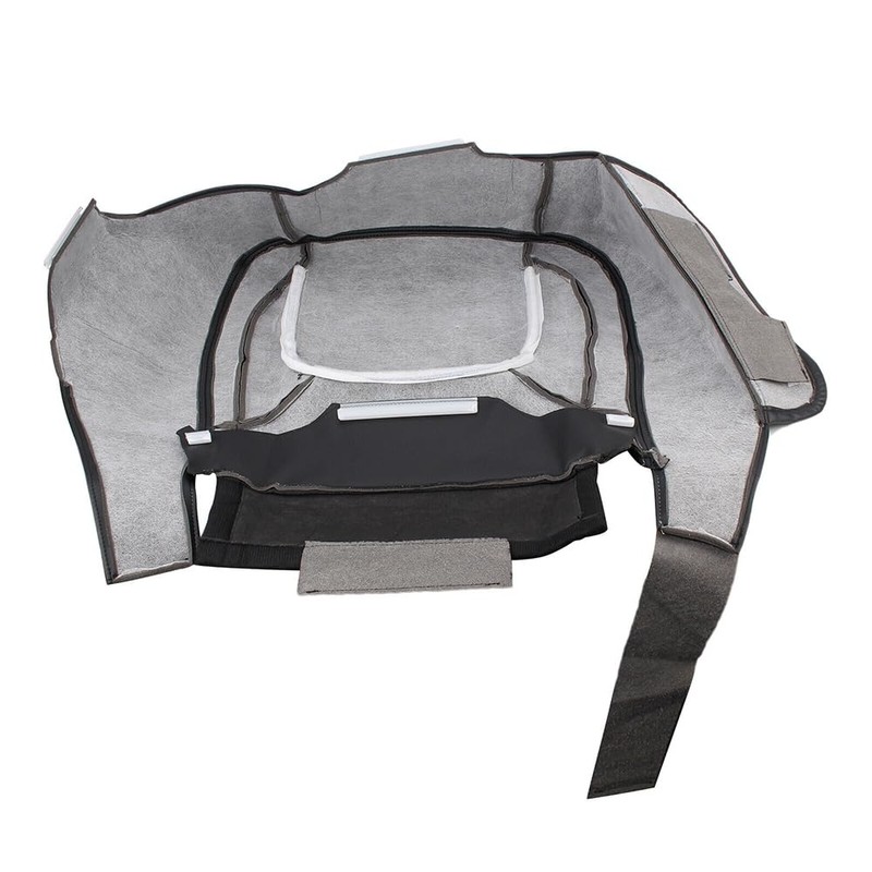 Zieichy Black Leather Driver & Passenger Side Bottom Replacement Seat