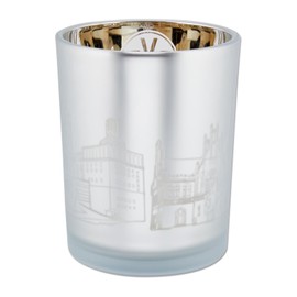 BVB Borussia Dortmund Dortmund Skyline Lantern, Grey, Large Tea Light