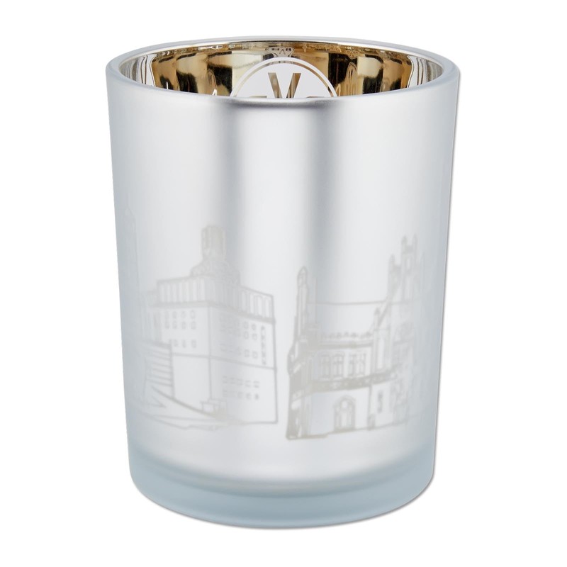 BVB Borussia Dortmund Dortmund Skyline Lantern, Grey, Large Tea Light