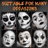 Black and White Face Paint for Halloween Vampire Zombie Makeup
