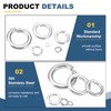 sourcing map 120 Pcs M4 Split Lock Washers, 304 Stainless