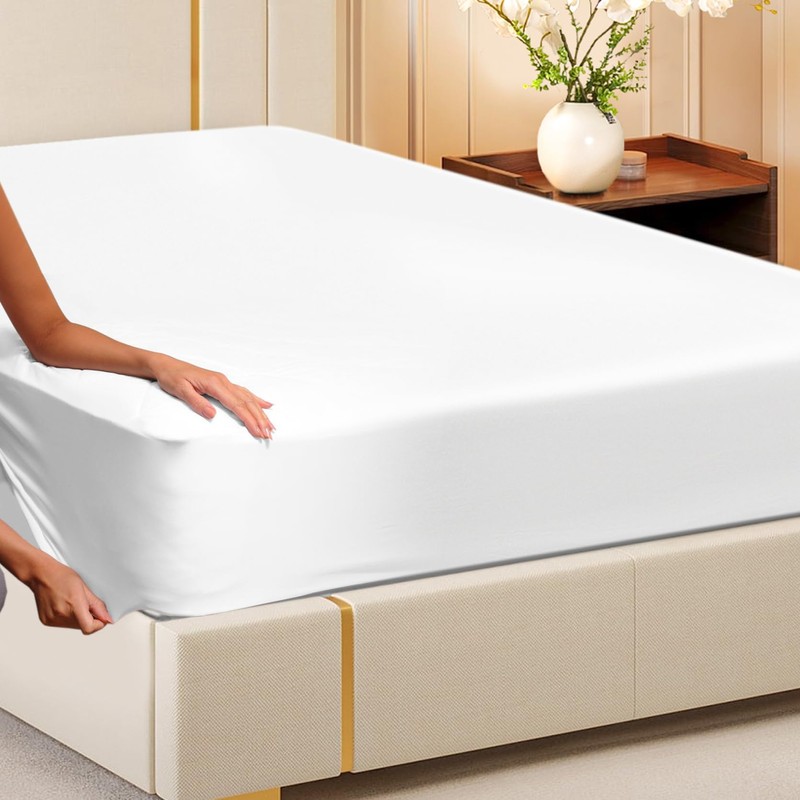 Extra Deep Egyptian Cotton Fitted Sheet 30cm/11 Inch Deep Mattress