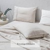 meadow park 100% Washed French Linen Sheet Set-Queen Size-Natural Linen-4