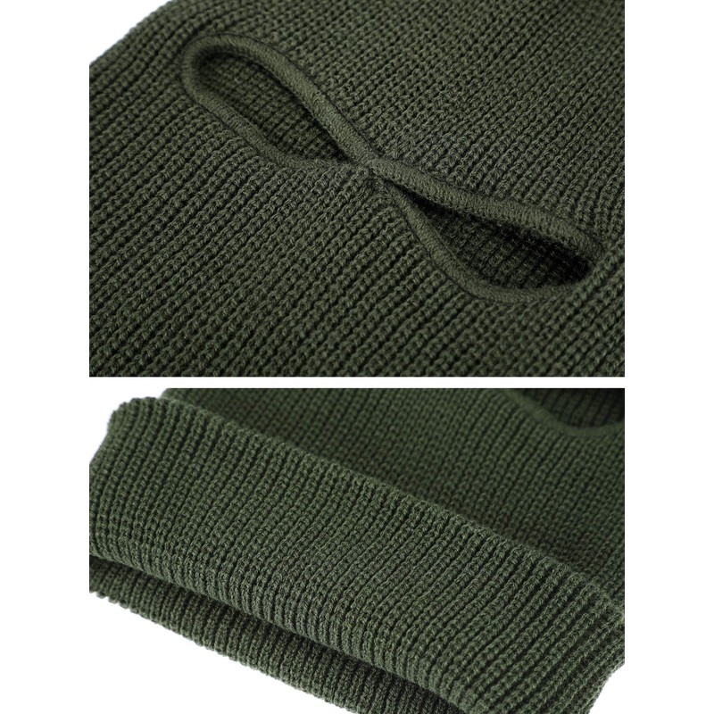 SATINIOR 2-Hole Knitted Ski Mask Full Face Mask Cover Neck