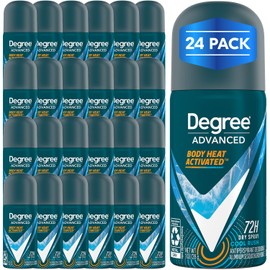 Degree Men’s Travel Deodorant Antiperspirant 24-Pack – 72H Advanced Protection Dry Spray, Cool Rush Scent, 1 Oz Ea