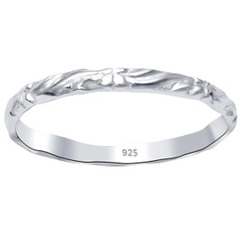 Orchid Jewelry 925 Sterling Silver Rings For Women - Delightful High Polished, Plain & Simple With a Smooth Surface.