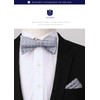 HISDERN BC-01 Men's Paisley Bow Tie Set, Hand Tied, Includes