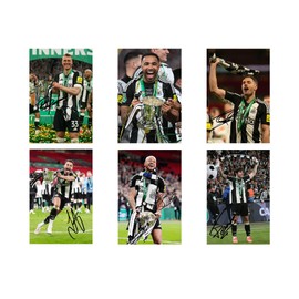 Set of 20 Individual Newcastle United Carabao Cup Winning Football Players Signed 6X4 Inch Photo Prints With Pre Printed Signatures That Would Make A Great Gift For The Fan.