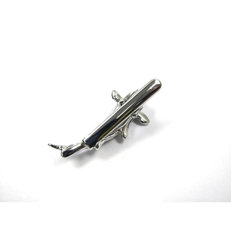 F NODE Silver Koi Fish Tie Clip Formal Wedding Party