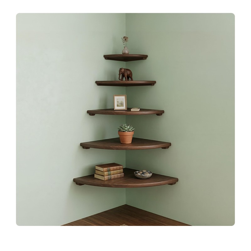 Relaxdays scaffale angolare, HLP: 3 x 18 x 18 cm,