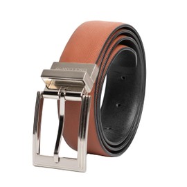 Vince Camuto Mens Belt | Reversible Black Belt to Tan Belt | Genuine Leather Belt | Mens Reversible Belt (TAN/BLACK, 40)
