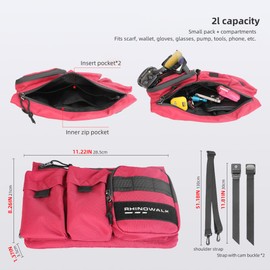 abamita Bike Handlebar Bag Bicycle Front Bag Shoulder Bag Storage Bag with Shoulder Strap for Road Mountain Bike Cycling Travel